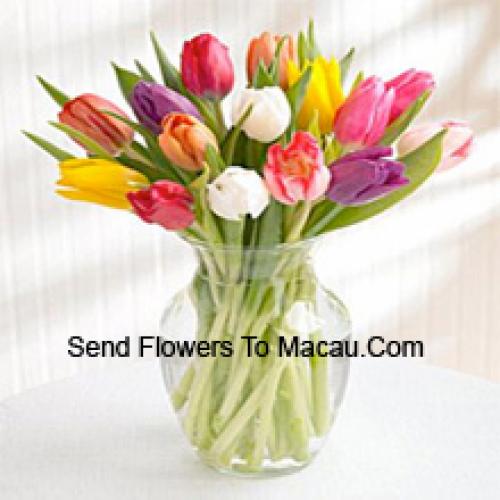 Beautiful Assorted Tulips in Vase