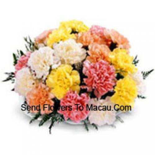 25 Assorted Carnation Basket