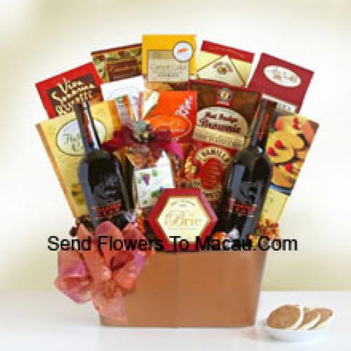 Basket Containing Lovely Wines