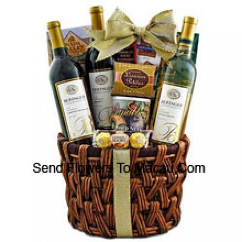 Basket Containing Imported Wine