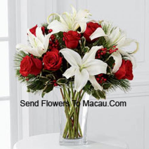 Lush Roses and Lilies Bouquet